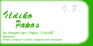 ildiko papos business card